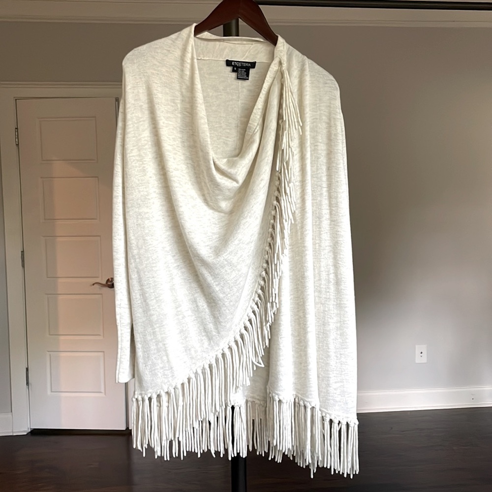 ETCETERA Fringe Cardigan